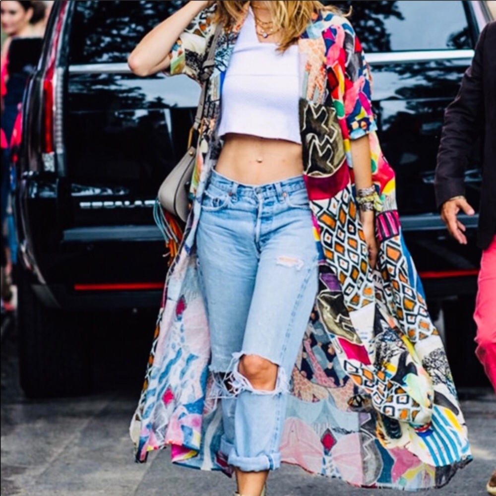 Long 1/2 sleeve kimono